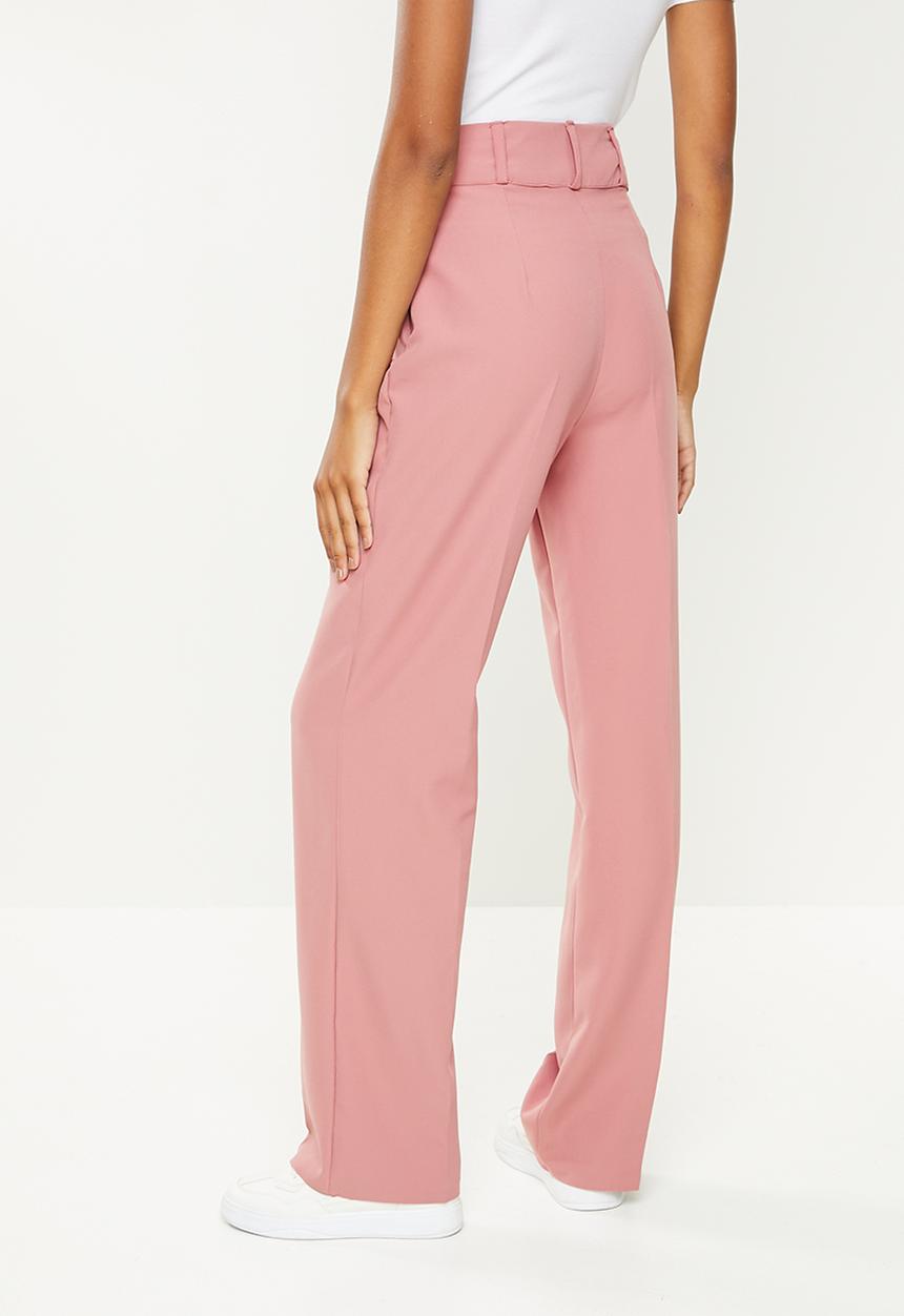 Trendyol - Front buttoned trousers - rose