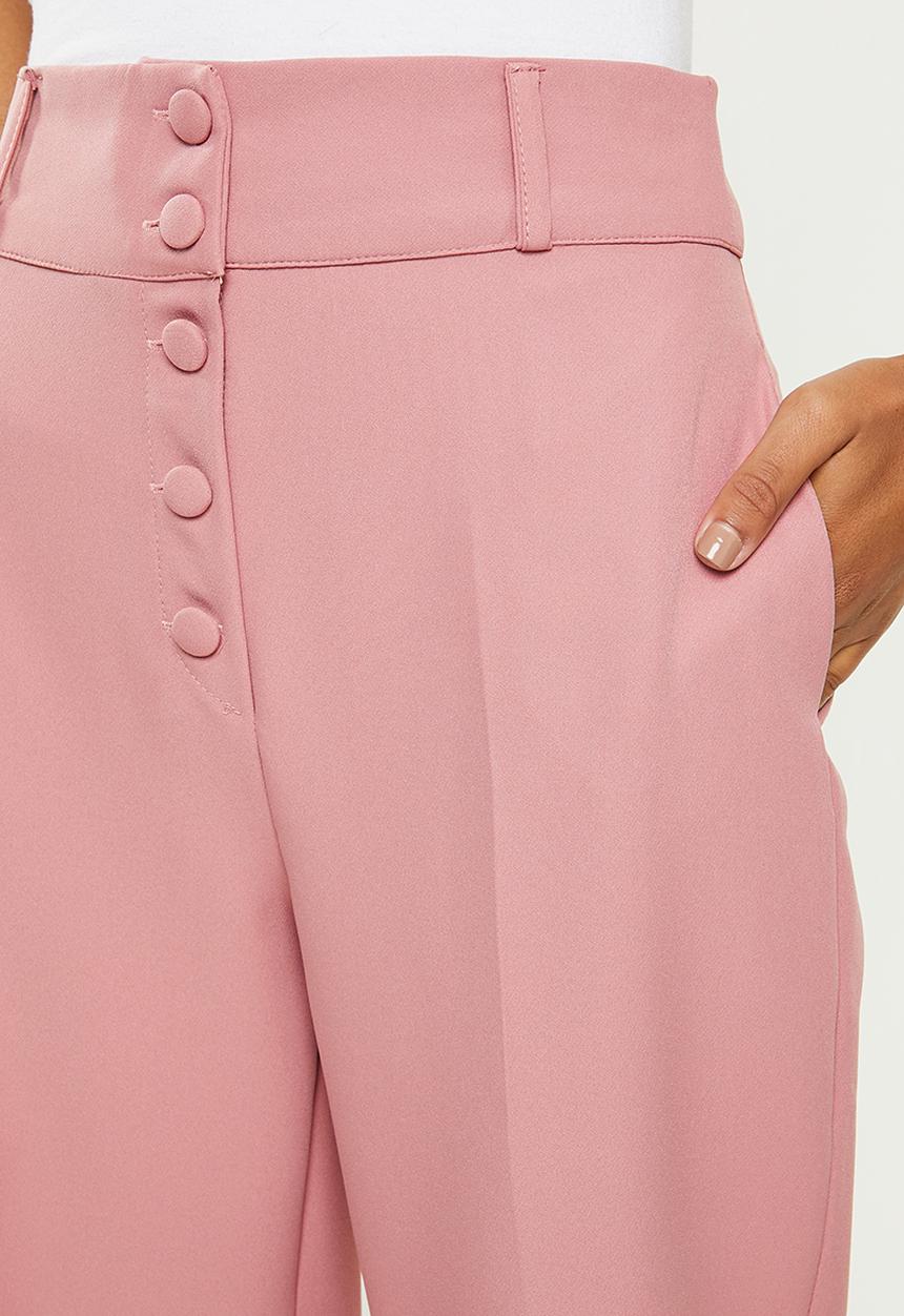 Trendyol - Front buttoned trousers - rose