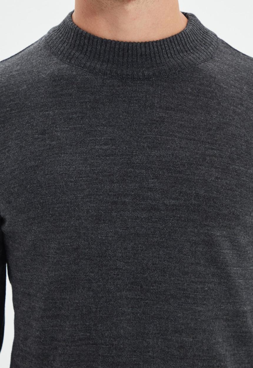 Trendyol - Chris high neck slim fit knit - anthracite