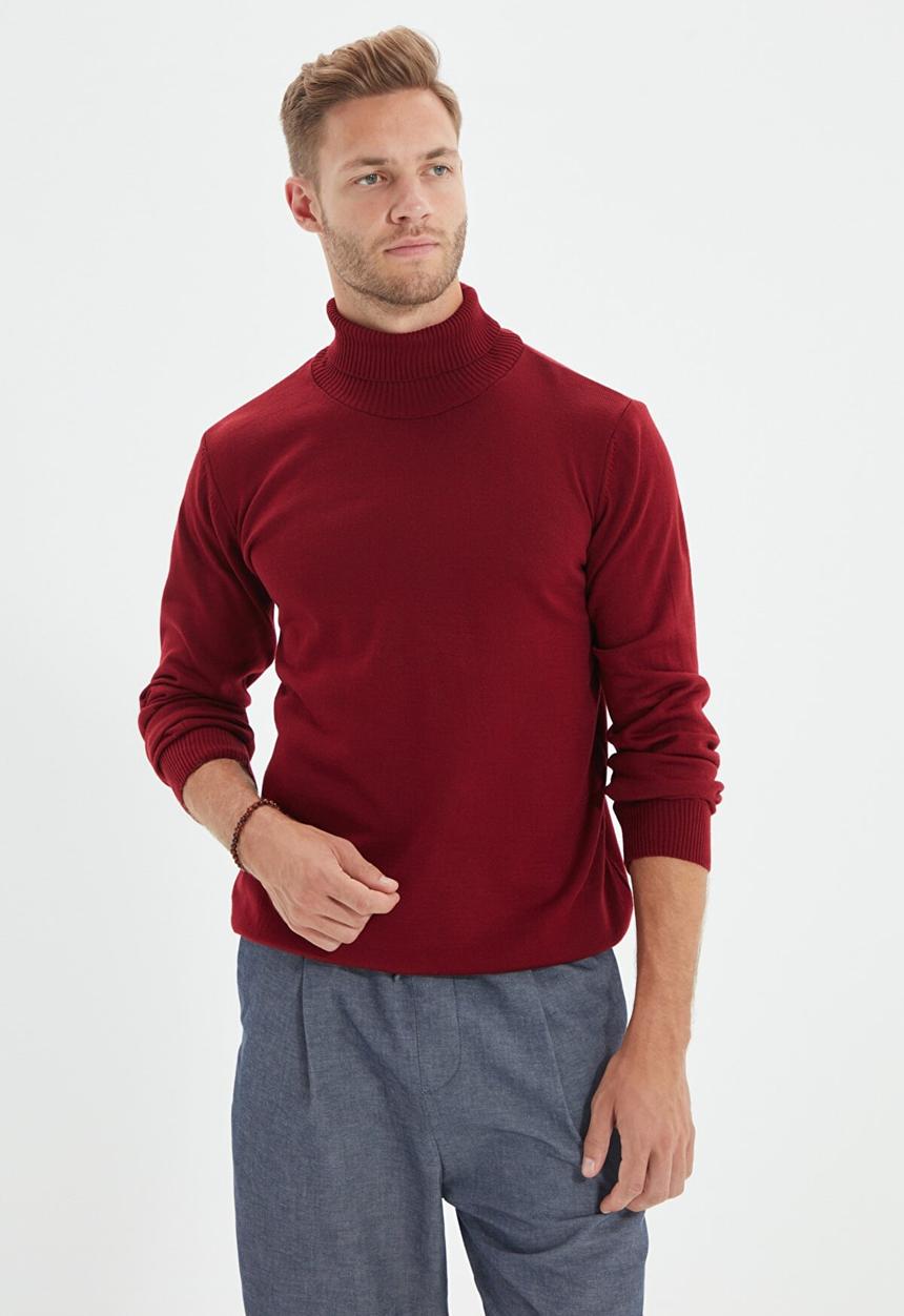 Trendyol - Vlad slim fit turtle neck knit - burgundy