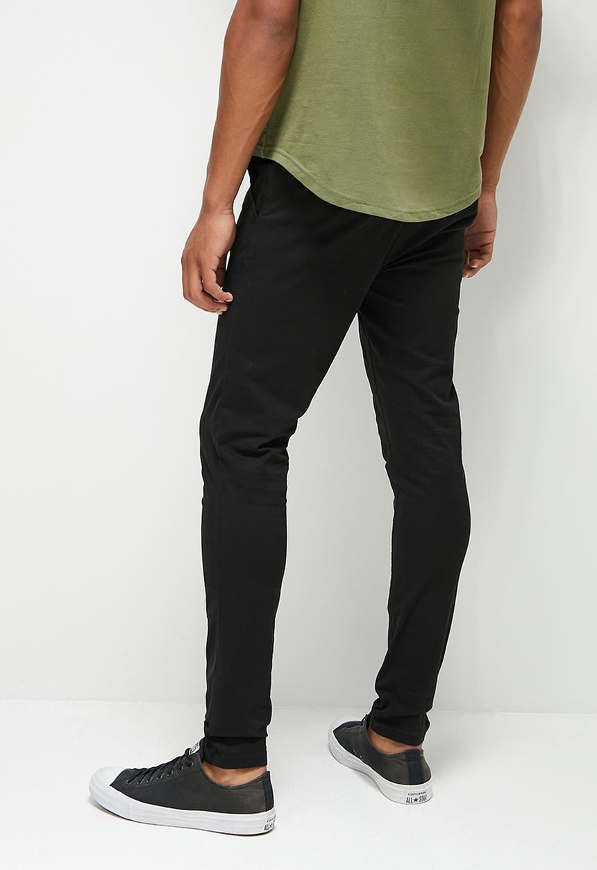 STYLE REPUBLIC - Skinny tapered chino - black