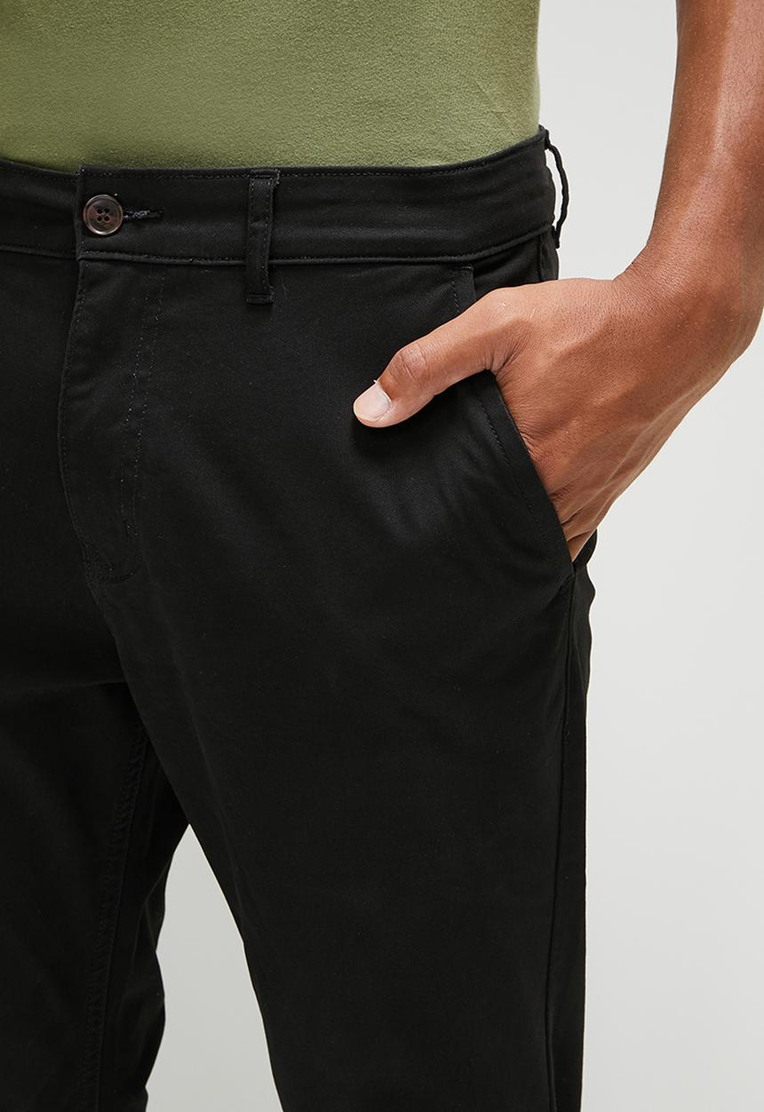 STYLE REPUBLIC - Skinny tapered chino - black