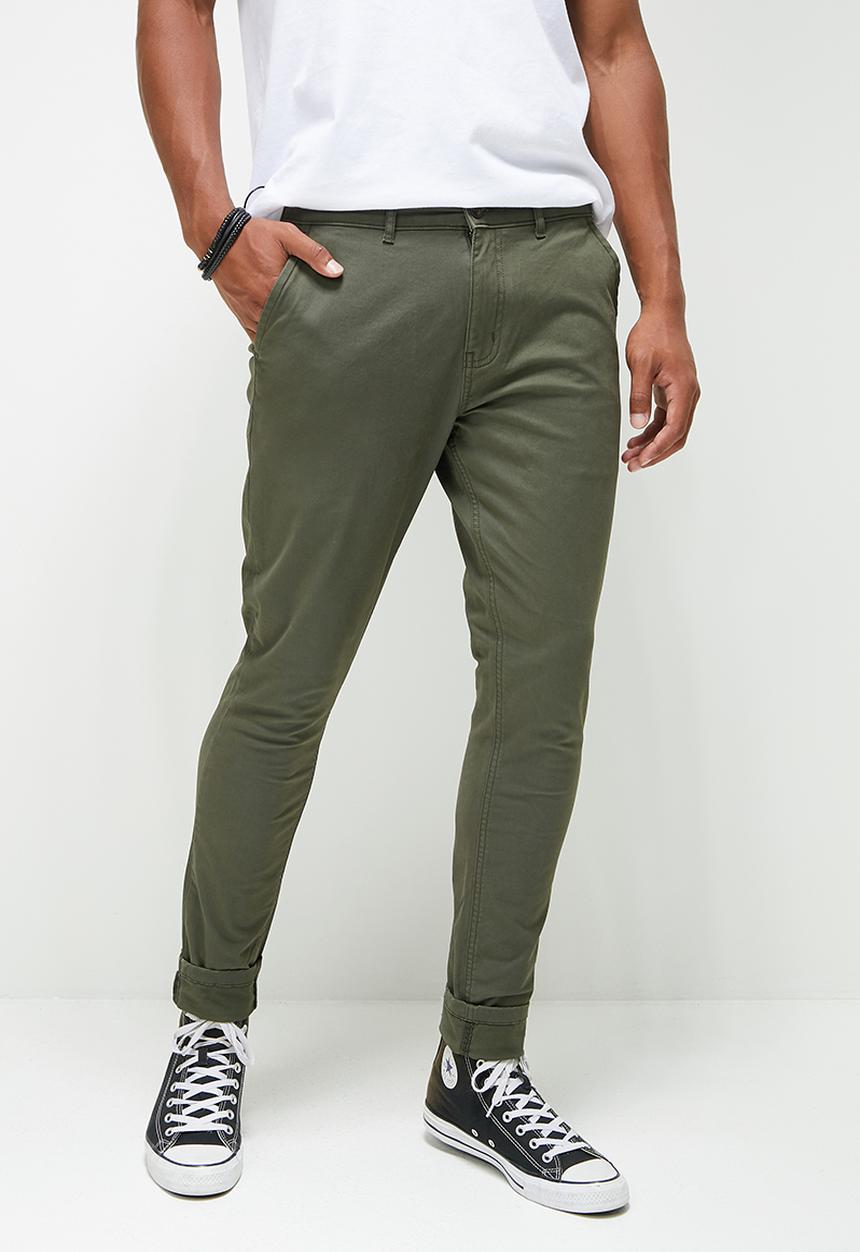 STYLE REPUBLIC - Skinny tapered chino - dark green