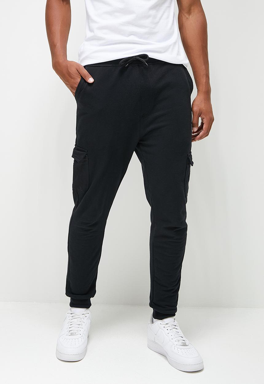 STYLE REPUBLIC - Slim fit cargo sweatpant - black