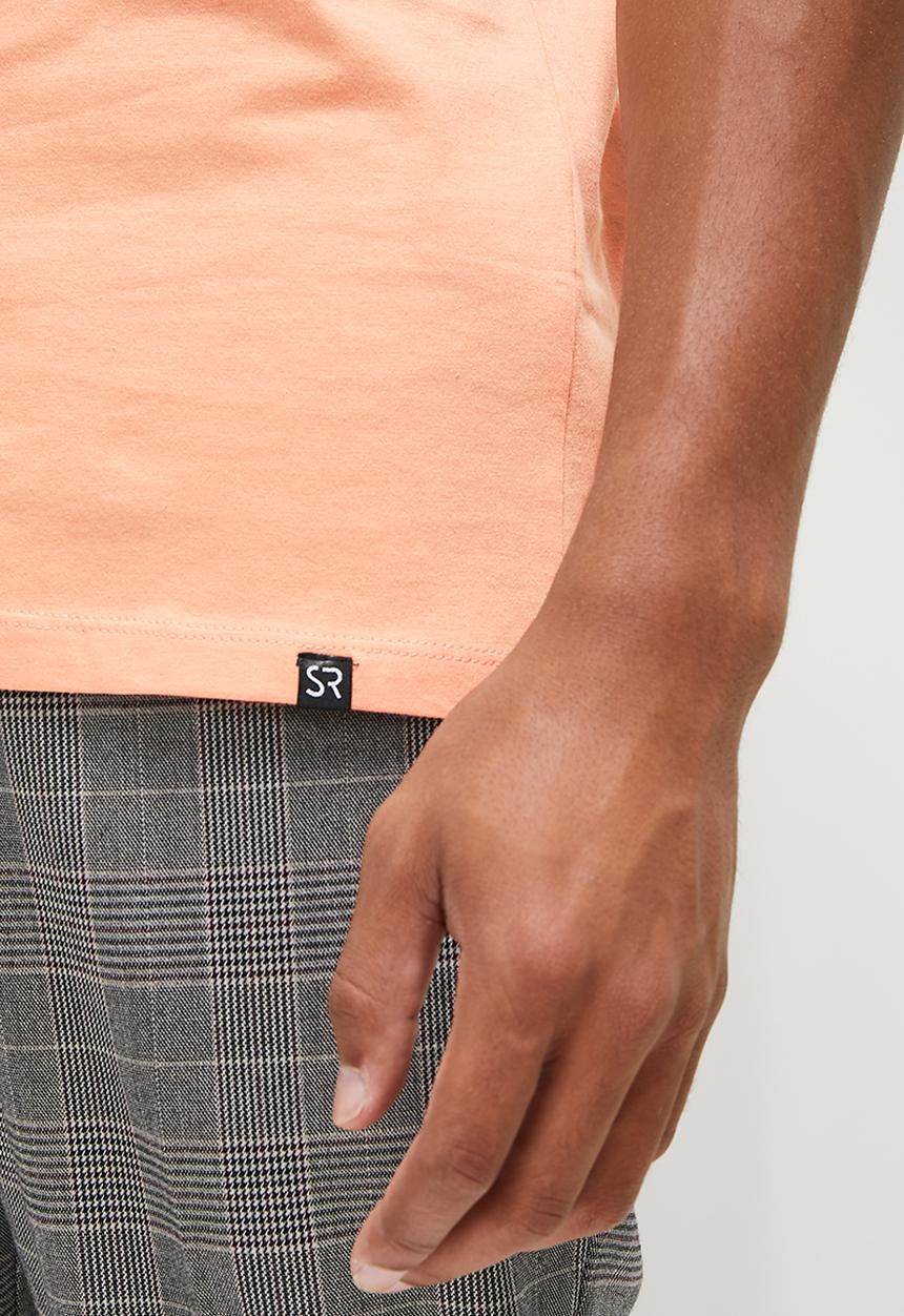 STYLE REPUBLIC - El cap crew neck roll sleeve tee - dusty pink