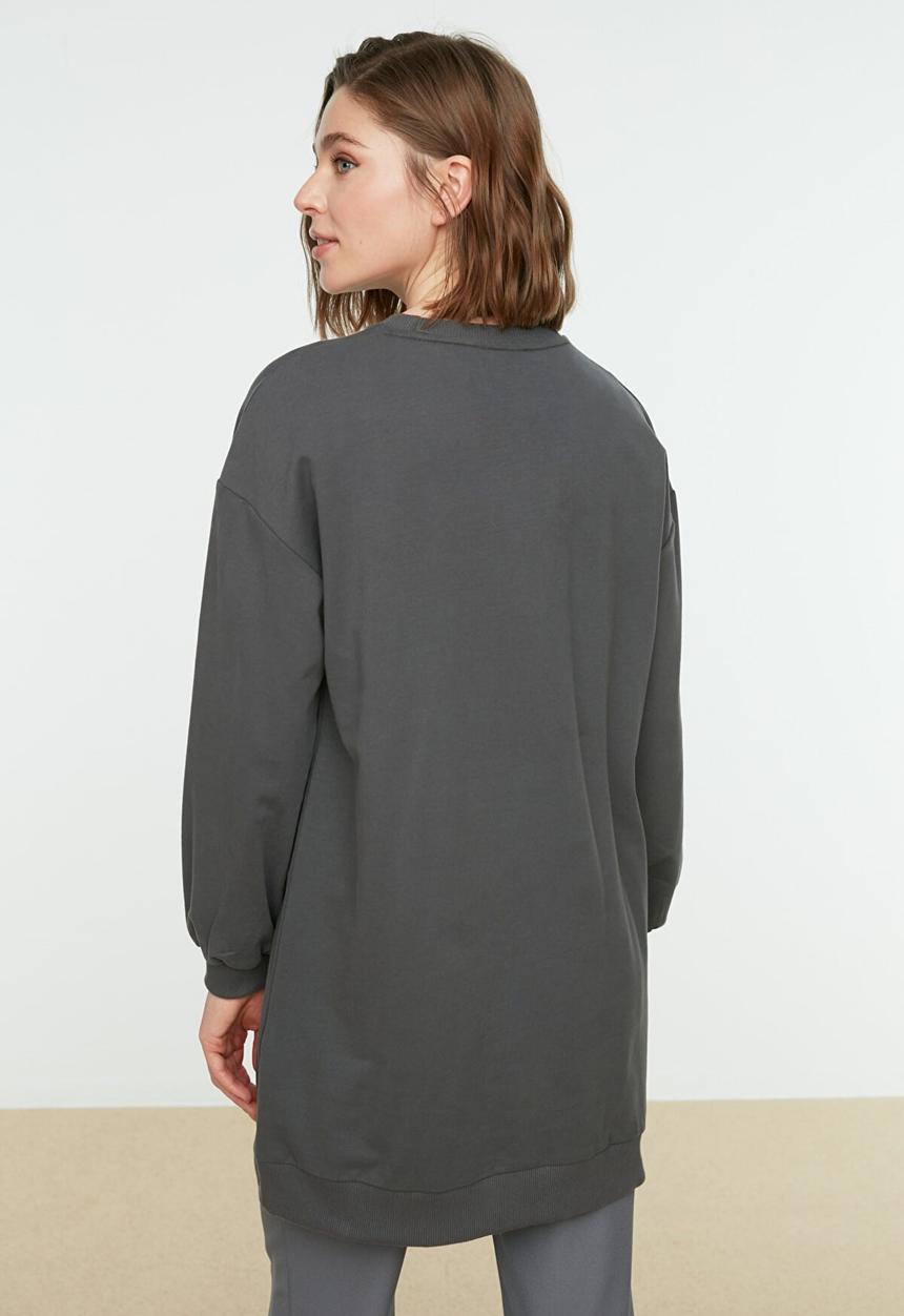 Trendyol - Printed sweatshirt - grey