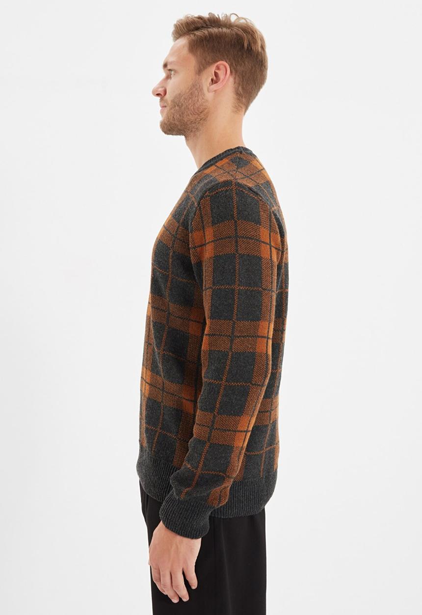 Trendyol - Jason plaid knit - anthracite