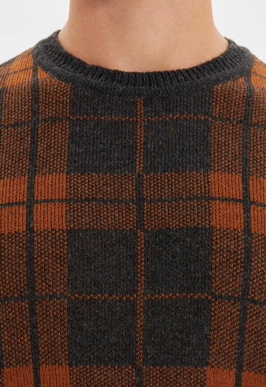 Trendyol - Jason plaid knit - anthracite