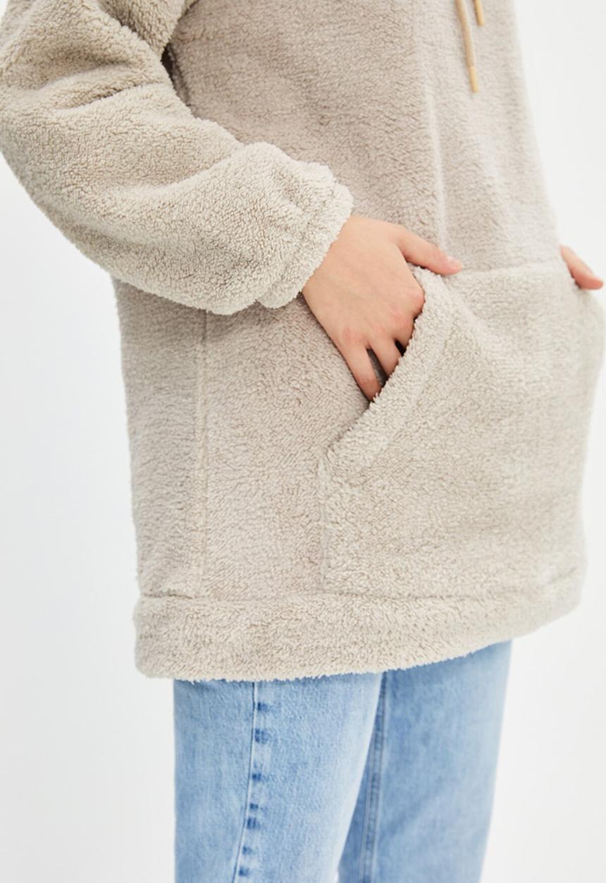 Trendyol - Plush sweatshirt - grey