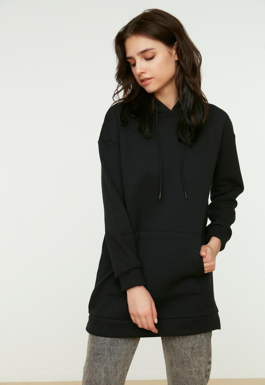 Trendyol - Hooded sweatshirt - black