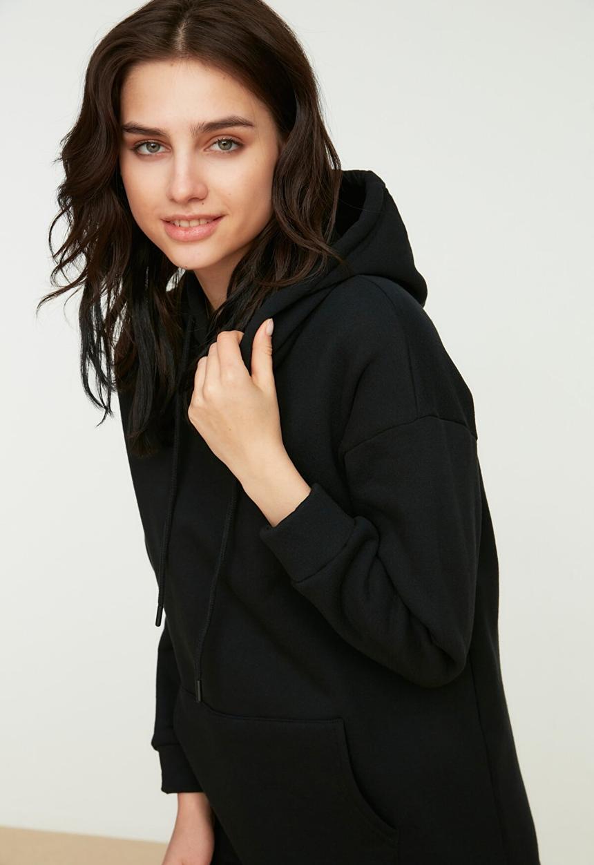 Trendyol - Hooded sweatshirt - black