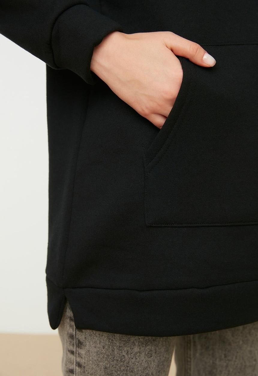 Trendyol - Hooded sweatshirt - black