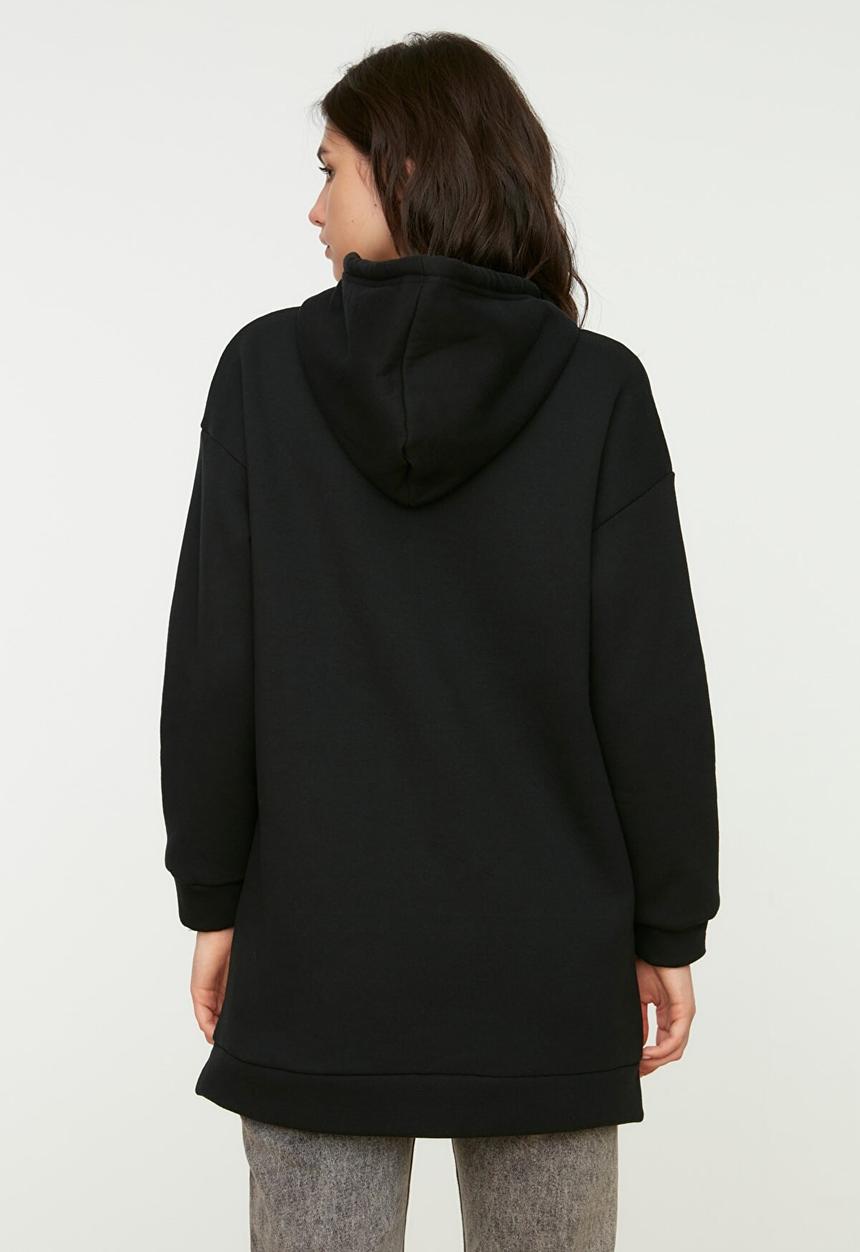 Trendyol - Hooded sweatshirt - black