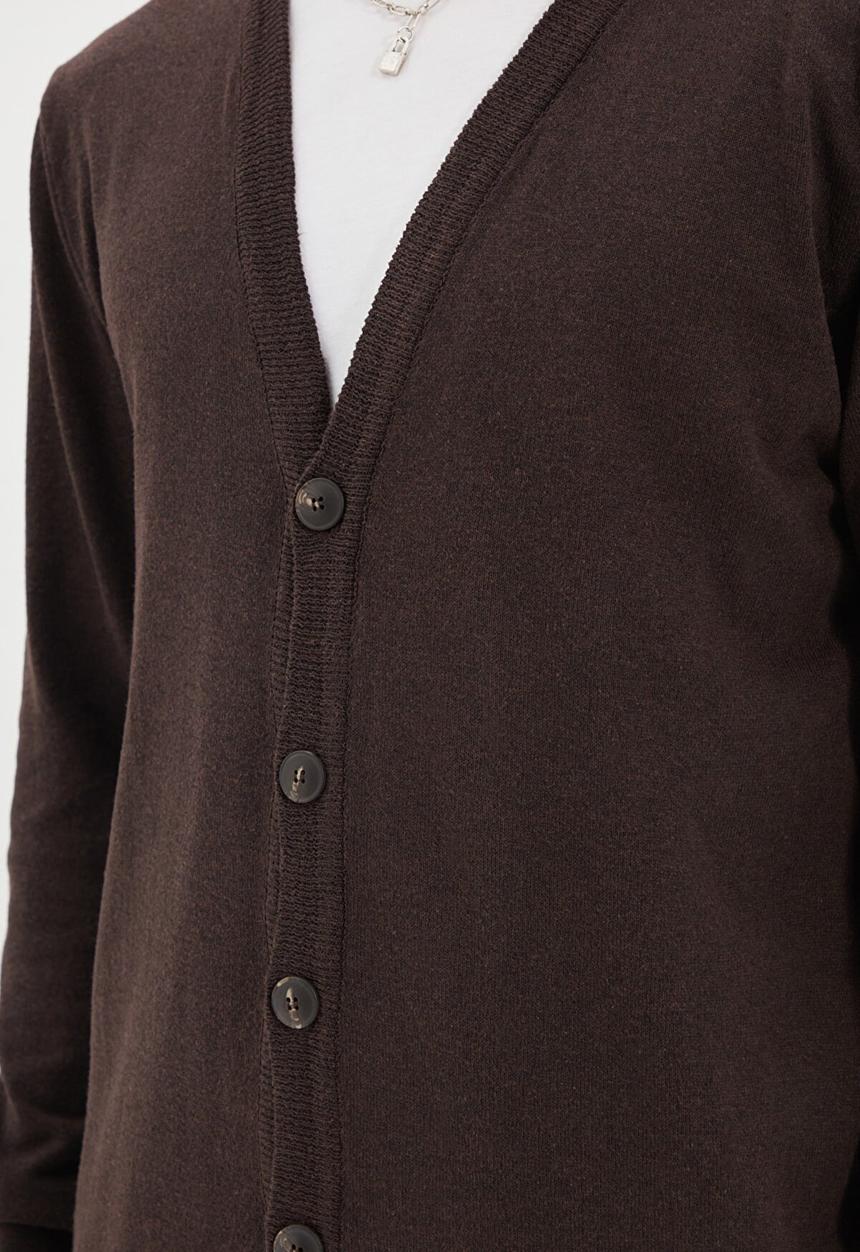 Trendyol - Max slim fit button up cardigan - brown
