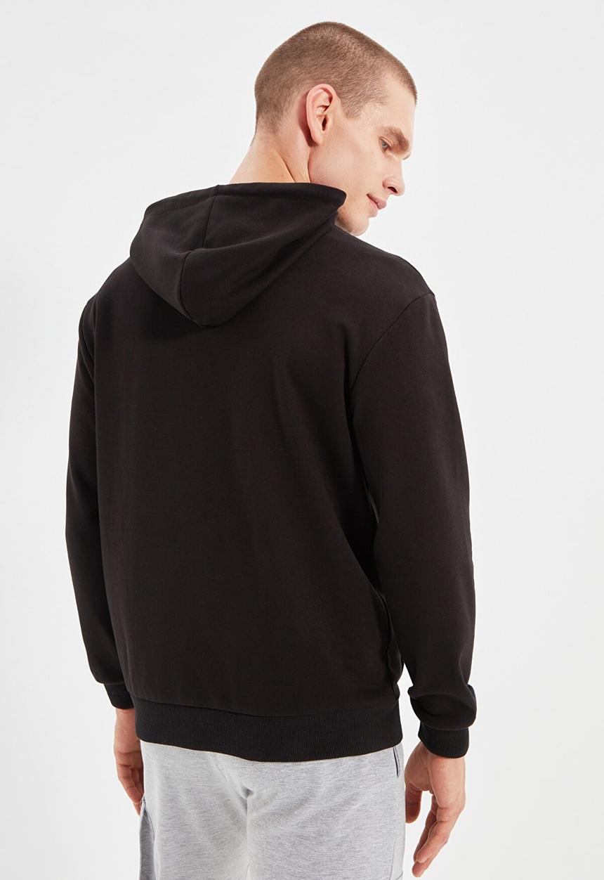 Trendyol - Ron regular fit zip thru hoodie - black