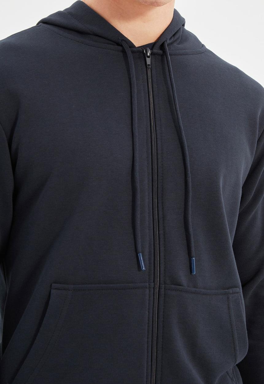 Trendyol - Ron regular fit zip thru hoodie - navy