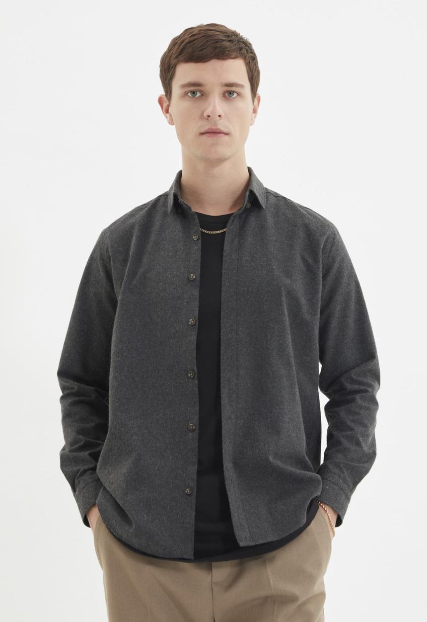 Trendyol - Ricco slim fit long sleeve shirt - black