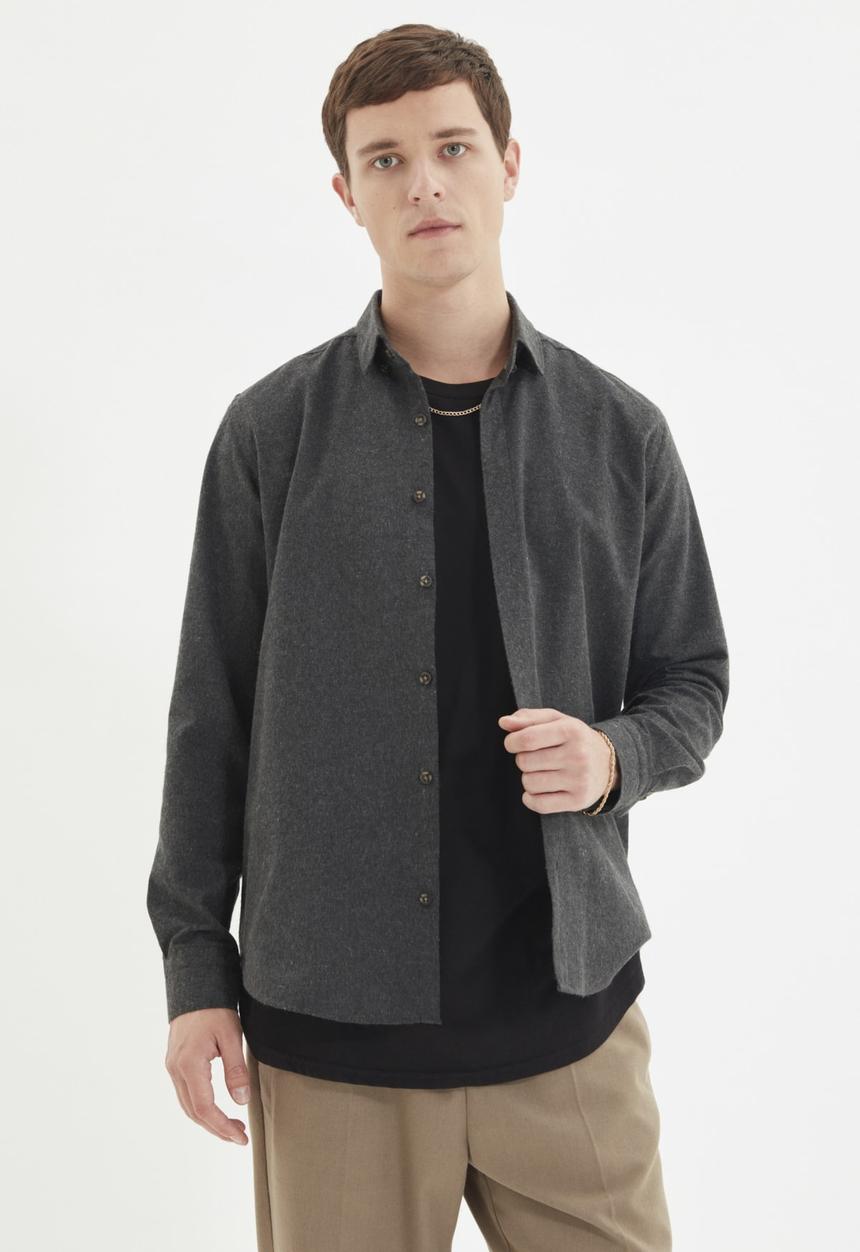 Trendyol - Ricco slim fit long sleeve shirt - black