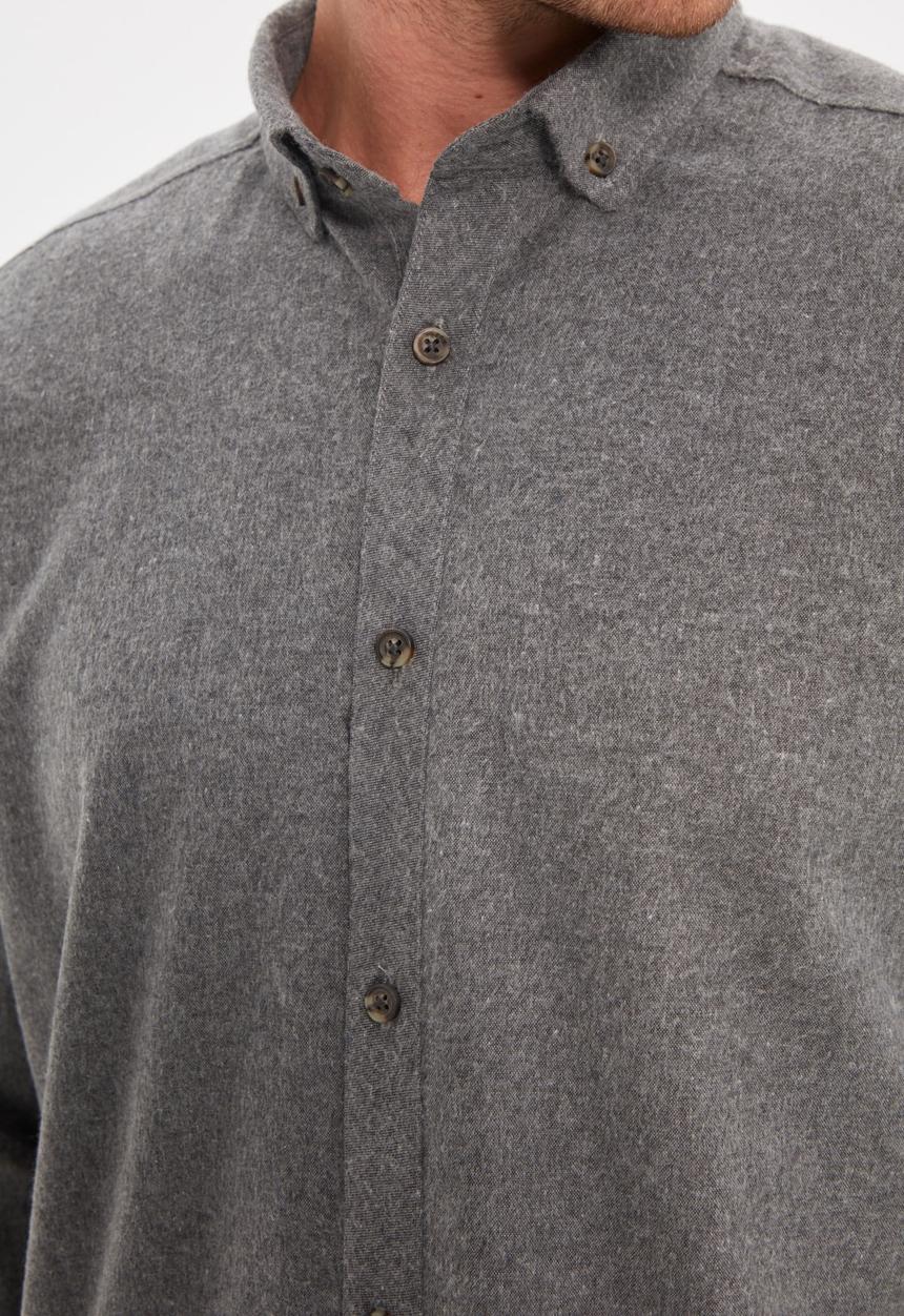 Trendyol - Ricco slim fit long sleeve shirt - grey