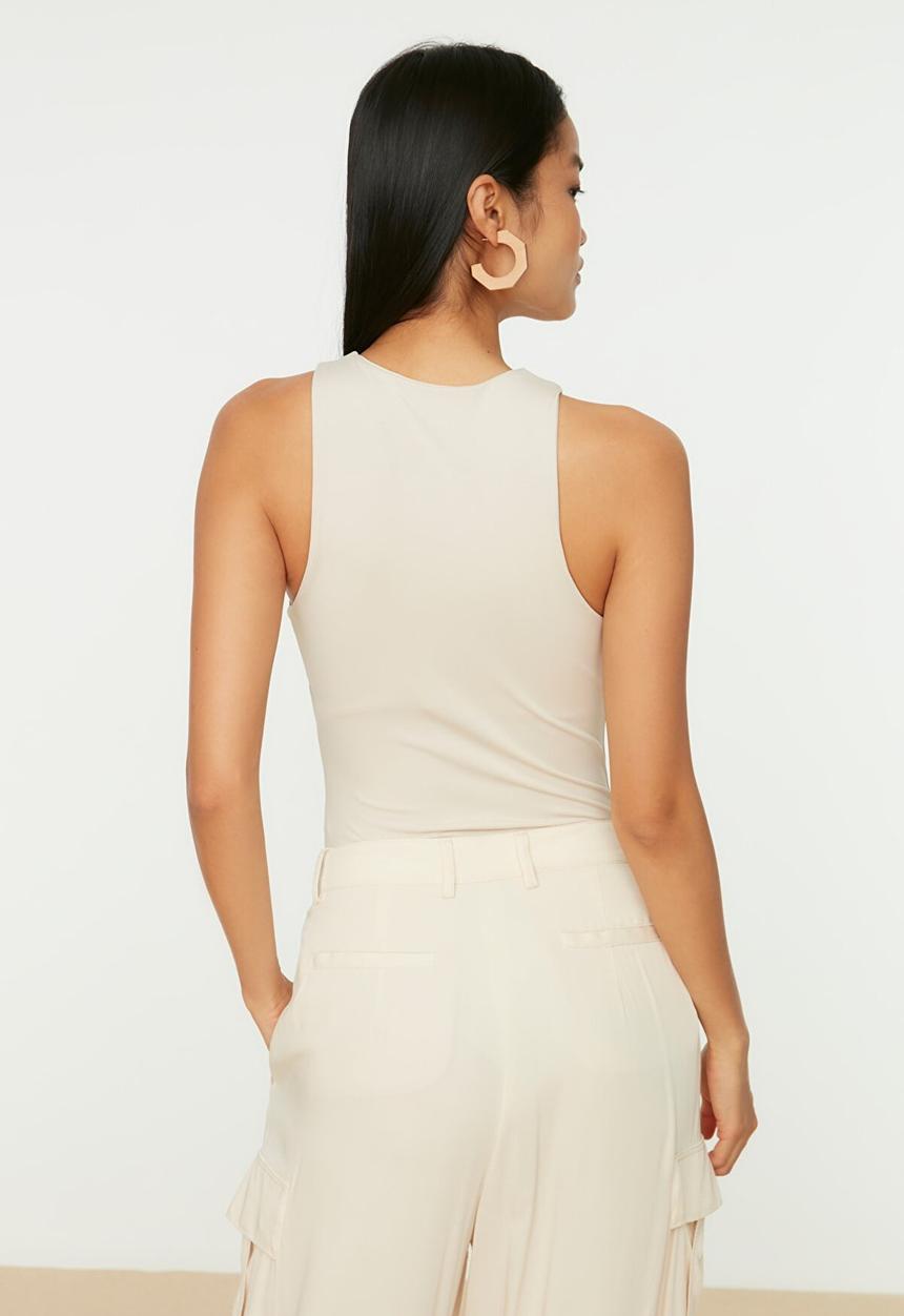 Trendyol - Snap knitted bodysuit - stone