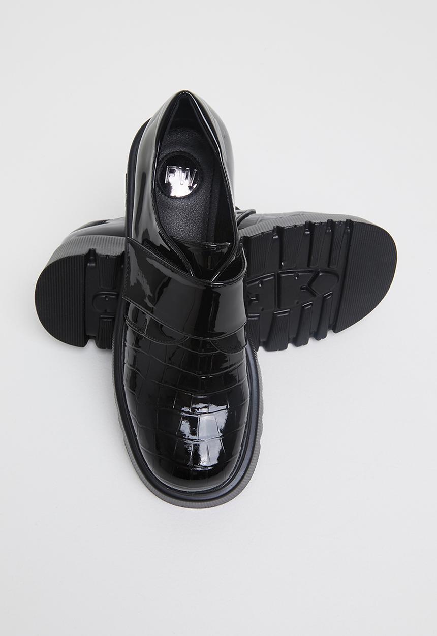 Footwork - Nexa chunky monk shoe - black