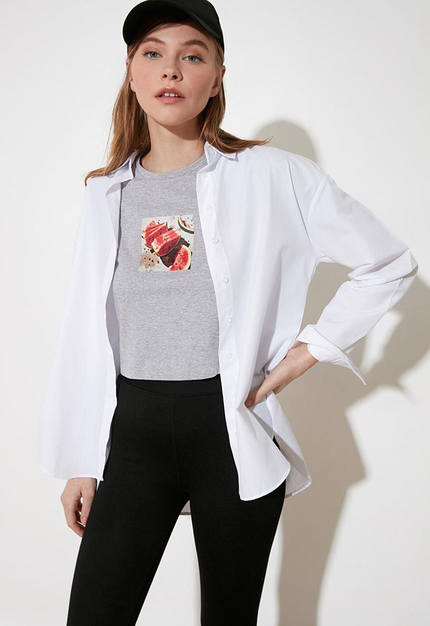 Trendyol - Loose fit shirt - white