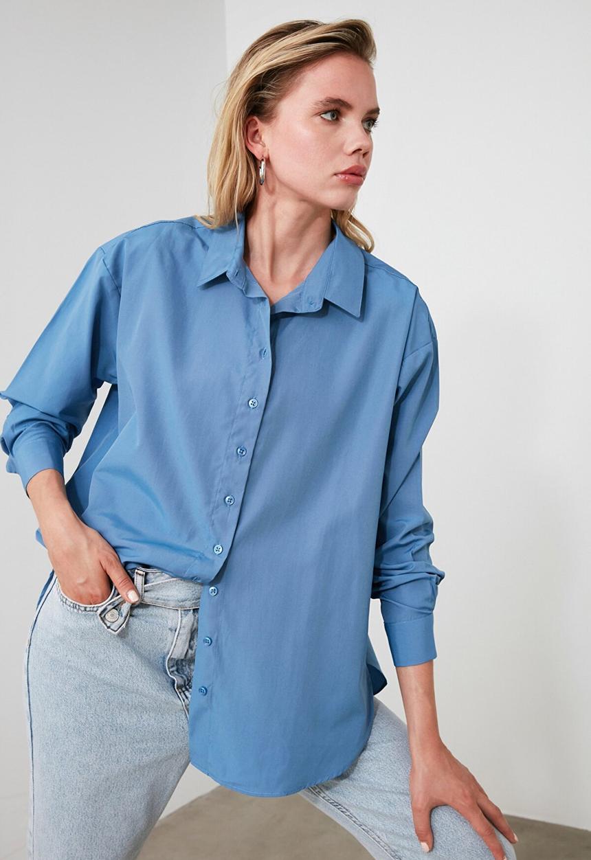 Trendyol - Loose fit shirt - petrol
