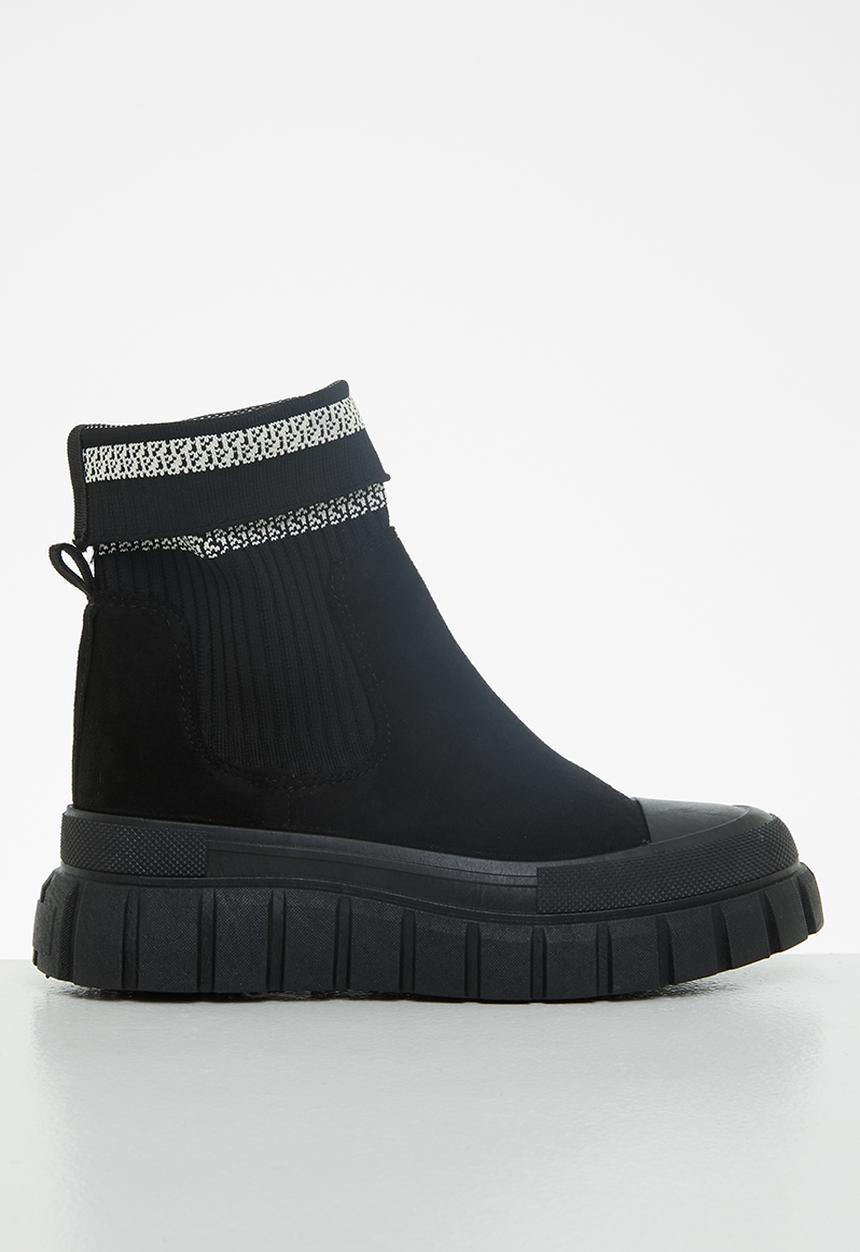 Footwork - Astra sock chelsea boot - black