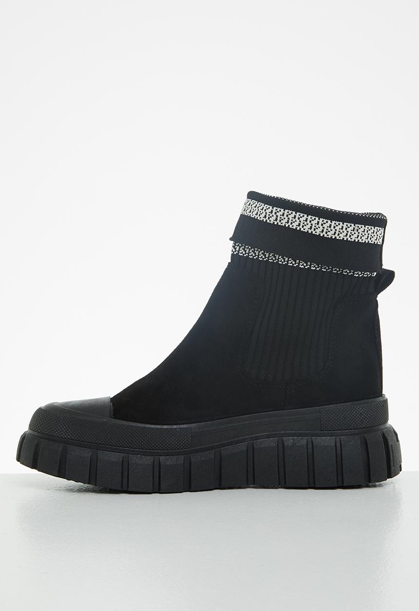 Footwork - Astra sock chelsea boot - black