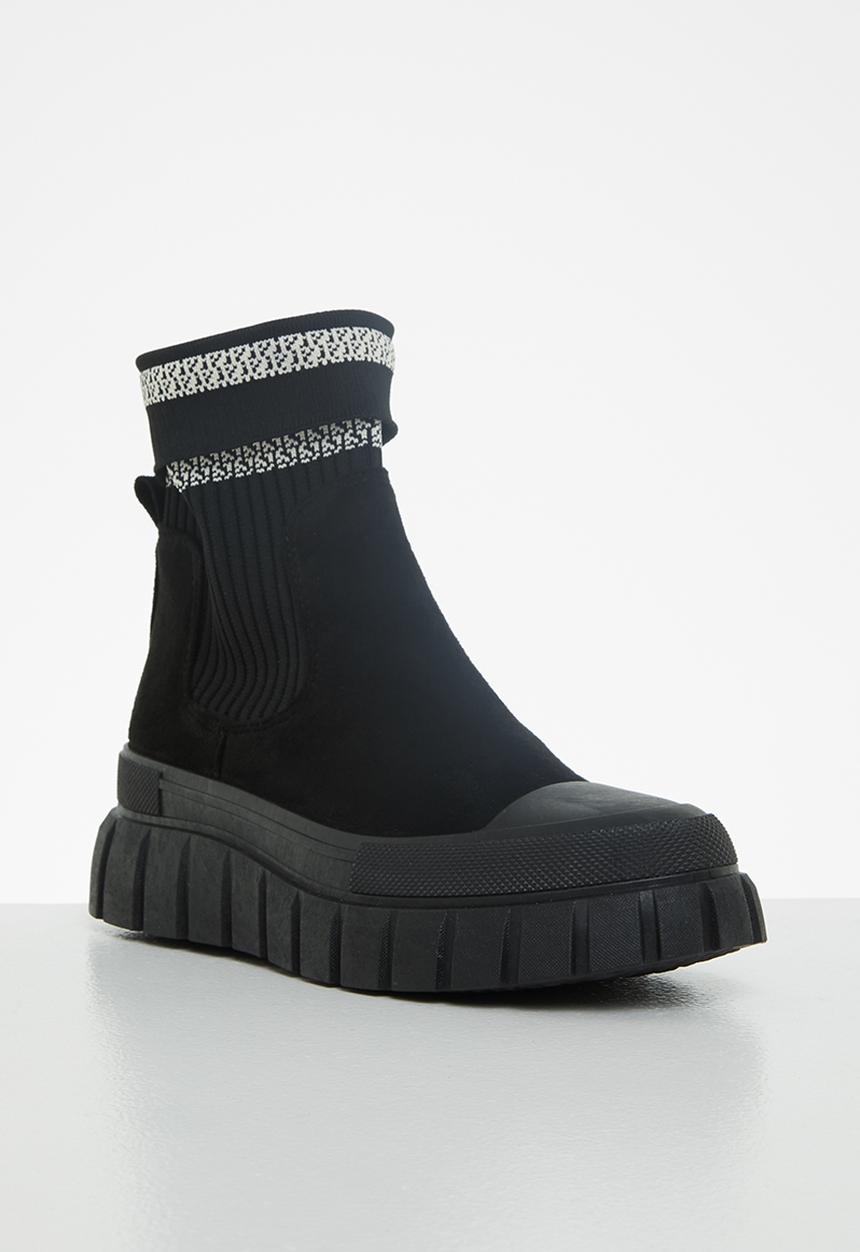 Footwork - Astra sock chelsea boot - black