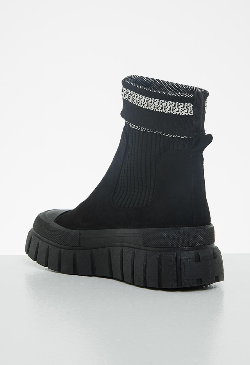 Footwork - Astra sock chelsea boot - black