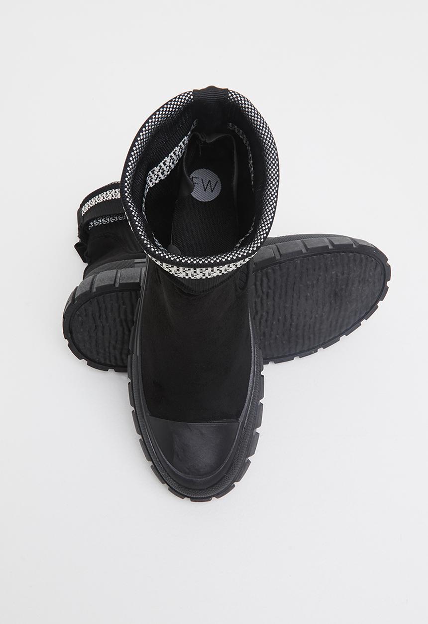 Footwork - Astra sock chelsea boot - black
