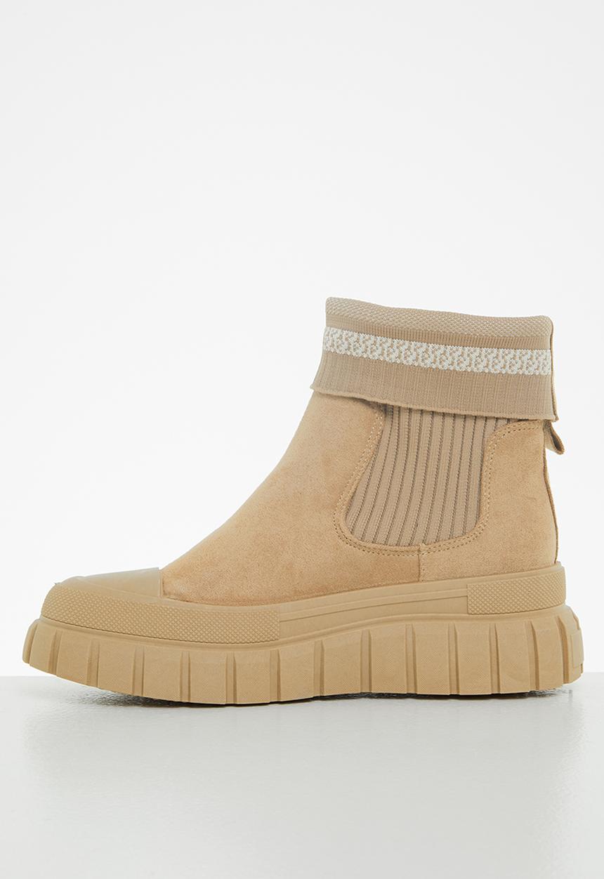 Footwork - Astra sock chelsea boot - taupe