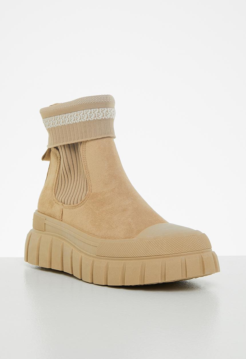 Footwork - Astra sock chelsea boot - taupe
