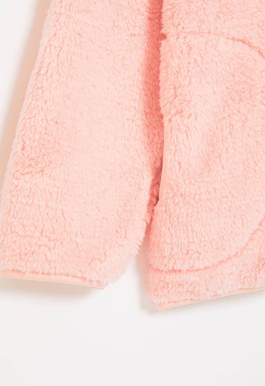 Pop Candy - Zip through fluffy jacket - pink