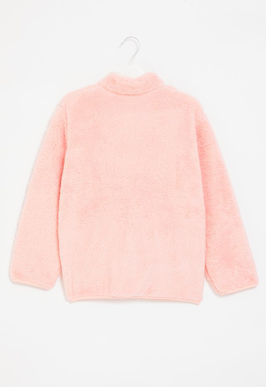 Pop Candy - Zip through fluffy jacket - pink