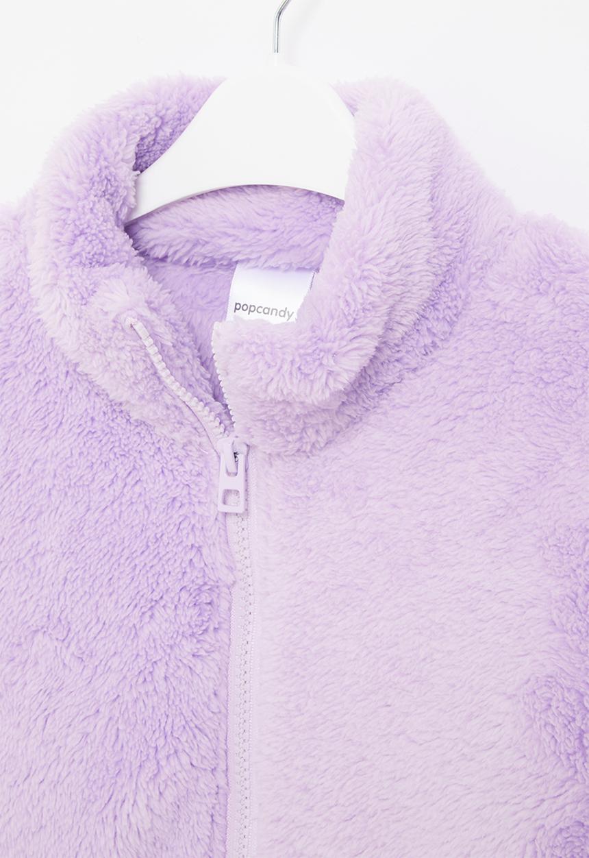 Pop Candy - Zip through fluffy jacket - purple