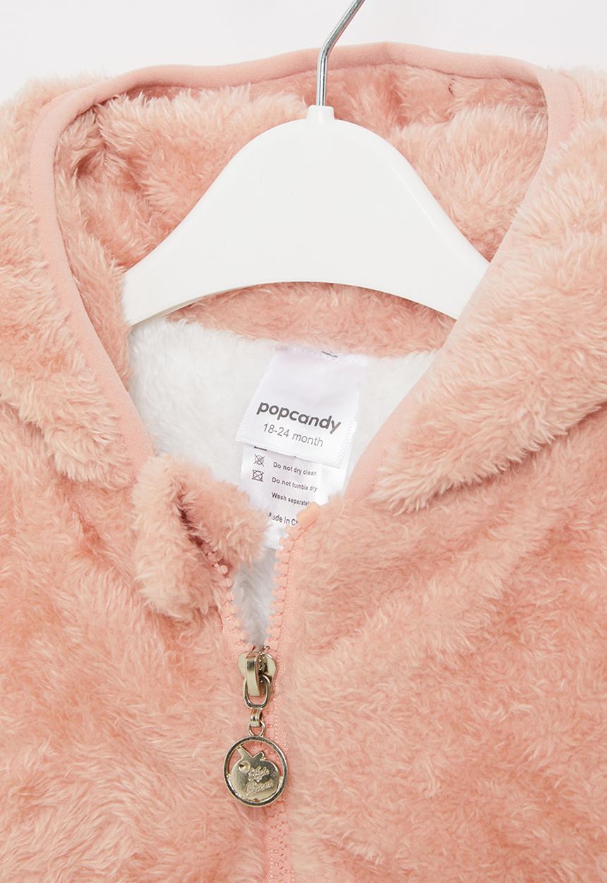 Pop Candy - Fluffy hooded jacket - pink