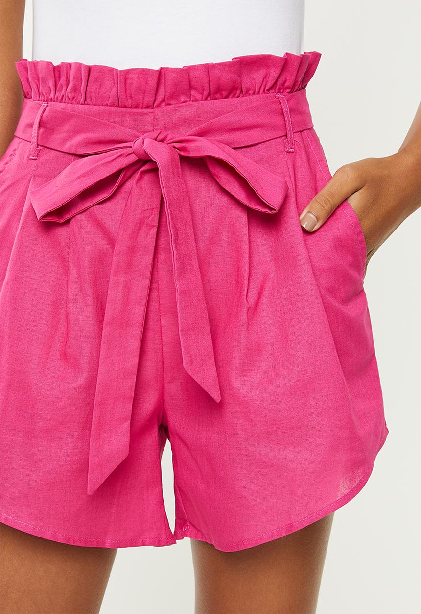 Glamorous - Paperbag shorts - magenta