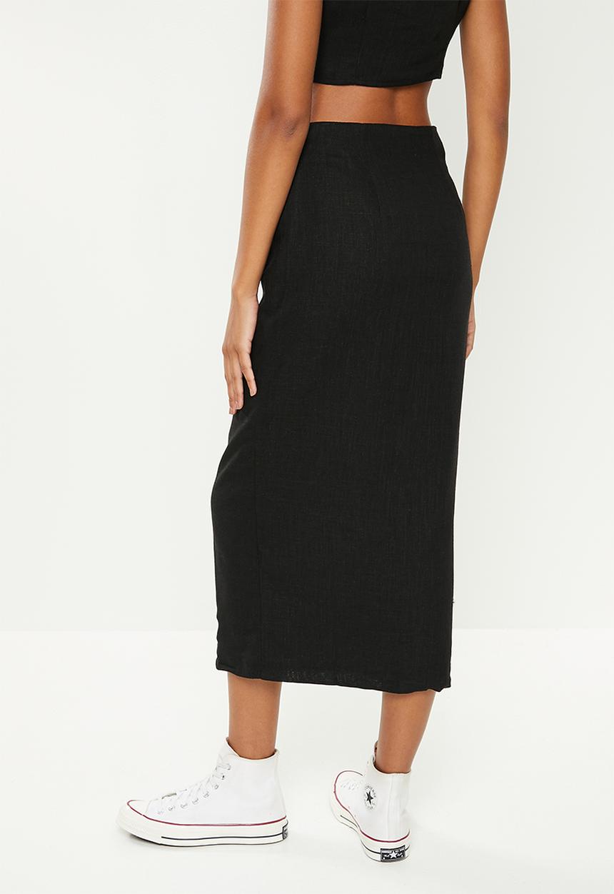 Glamorous - Button down skirt coord - black