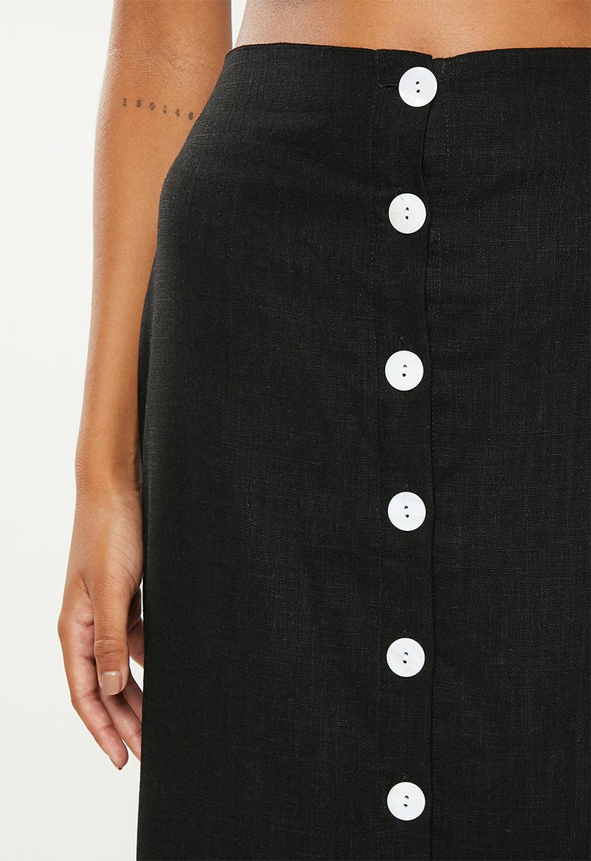 Glamorous - Button down skirt coord - black