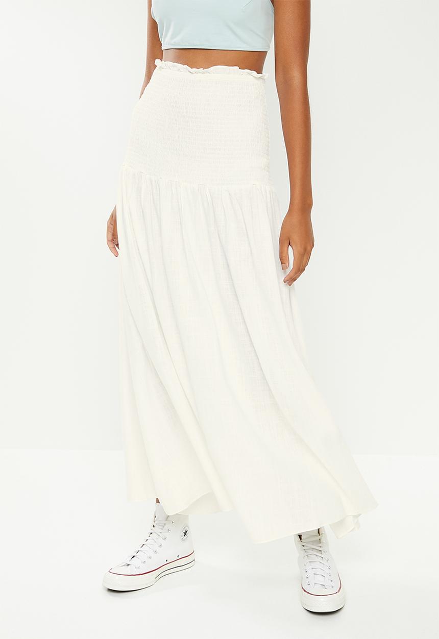Glamorous - Linen maxi skirt - off white