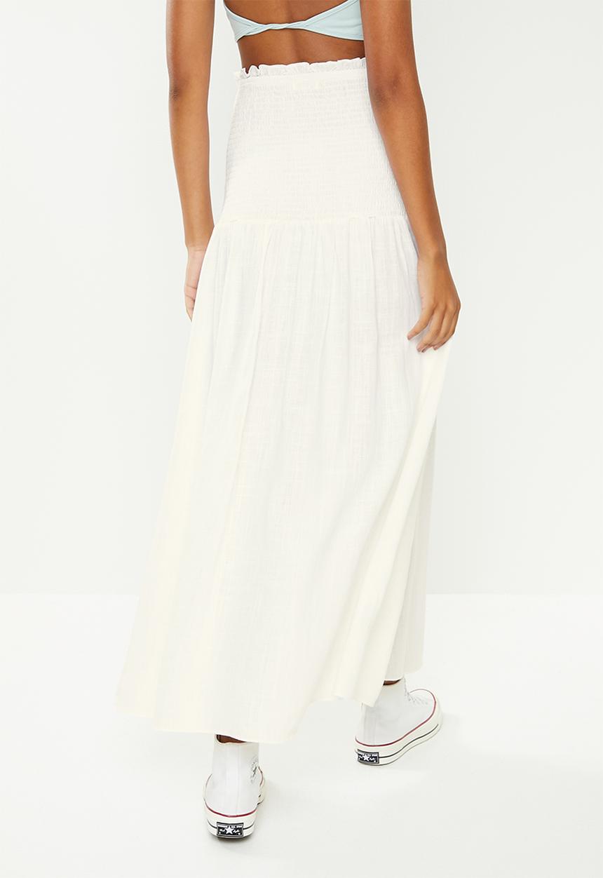 Glamorous - Linen maxi skirt - off white