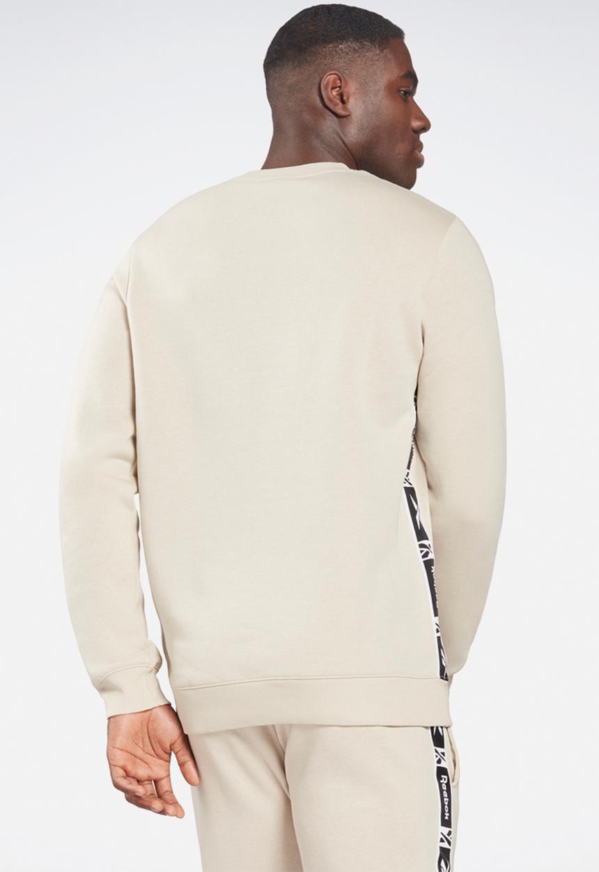 Reebok - Reebok Identity Tape Crew Sweatshirt - stucco