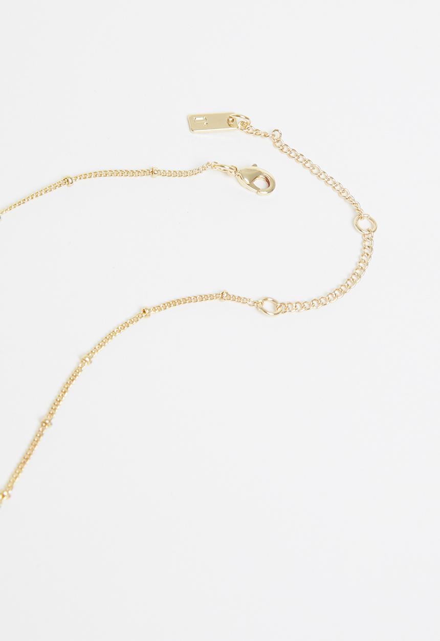 Rubi - Premium pendant necklace - gold plated ruby