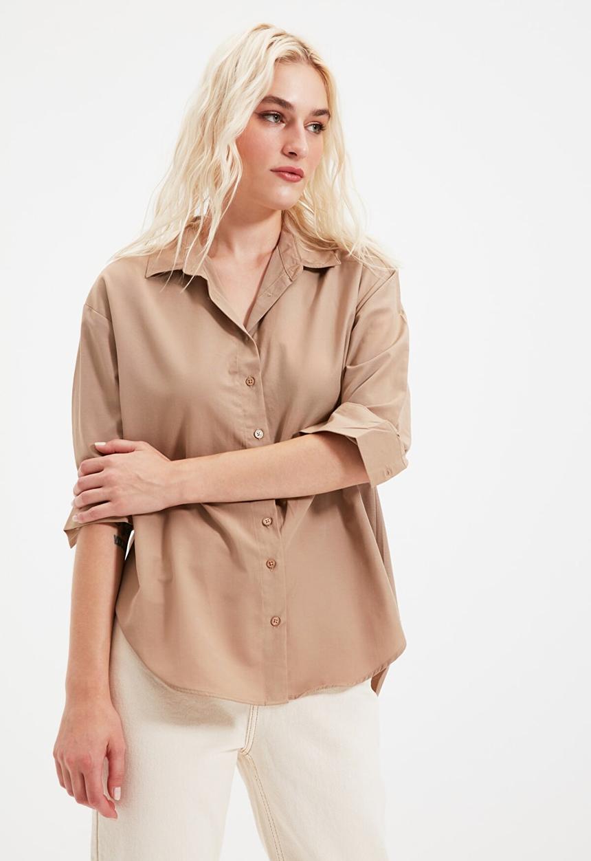 Trendyol - Loose fit shirt - mink