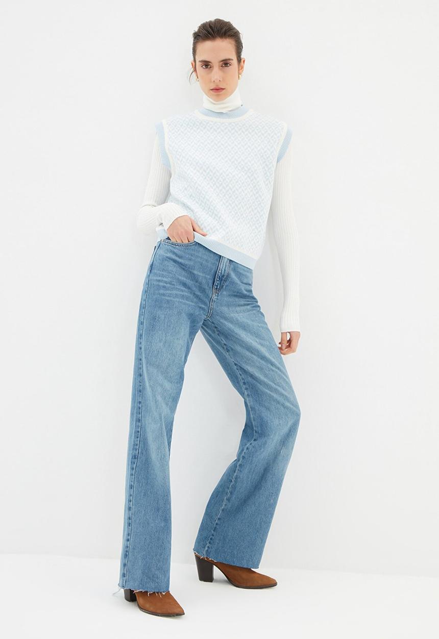 Trendyol - Basic sweater - clear blue