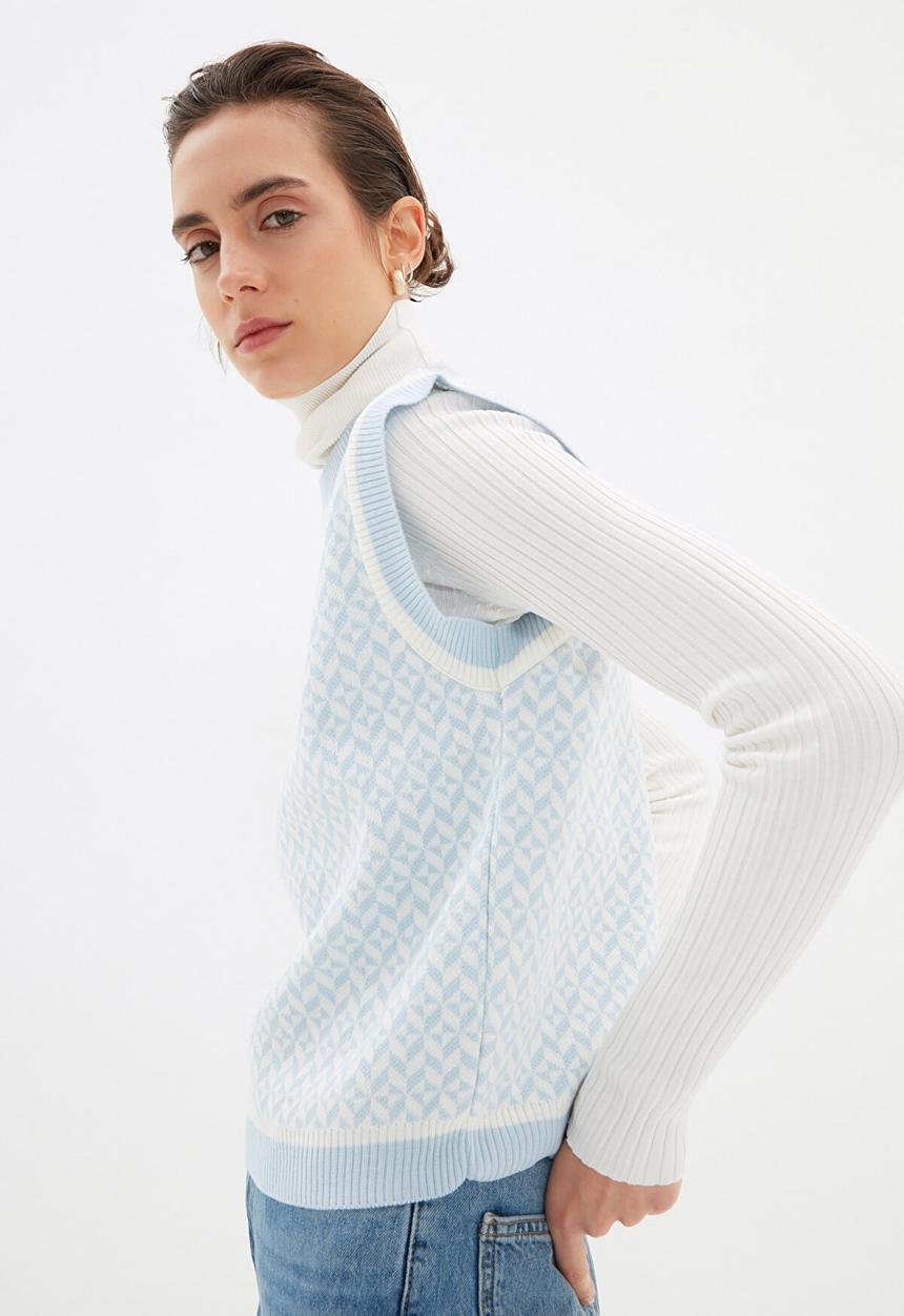 Trendyol - Basic sweater - clear blue
