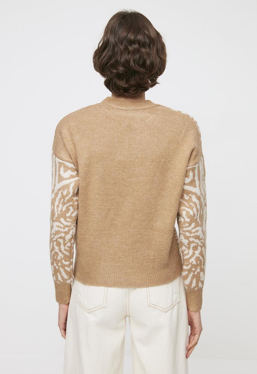 Trendyol - Jacquard knitwear sweater - camel