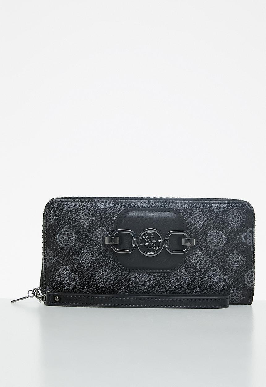 GUESS - Hensley logo slg large zip around - black